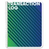 BookFactory Transaction Log Book Transactions Notebook Ledger Register - Wire-O,