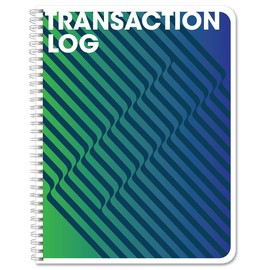 BookFactory Transaction Log Book Transactions Notebook Ledger Register - Wire-O, 100 Pages, 8.5'' x 11” (BX) (Made in USA)