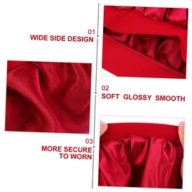 Healvian 2pcs Hair Care Night Sleep Cap Wide Rim Satin Bonnet Turban Beanie Hat for Home Salon One Size