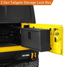 Hooke Road Wrangler TJ Tailgate Storage Lock Box Table Organizer for Jeep Wrangler TJ 1997 1998 1999 2000 2001 2002 2003 2004 2005 2006
