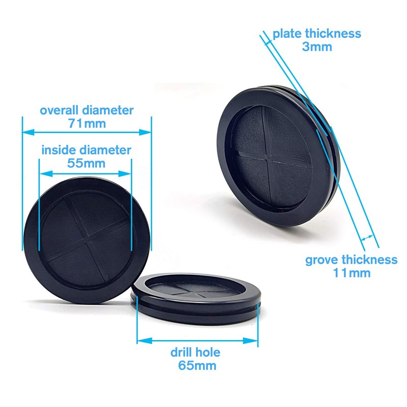 ECUDIS 8 Pcs Rubber Grommets Firewall Hole Plugs Wire Protection,