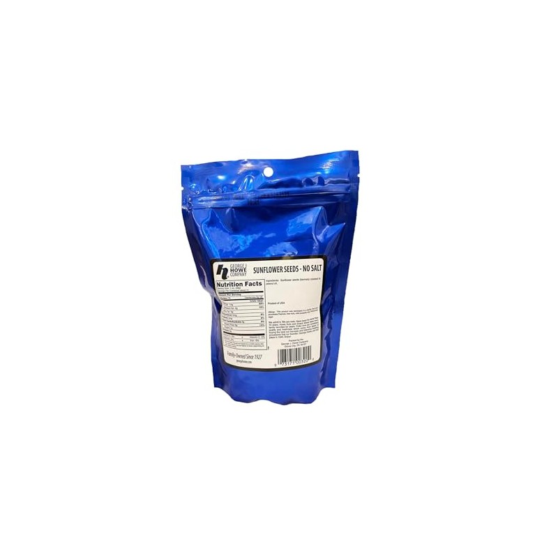 Howe No Salt Sunflower Seeds, Edible Seeds, 11oz Bag