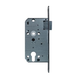 FELGNER Mortice Lock for Profile Cylinder | Cylinder Lock Lock Cylinder Door Lock | 2 Turn | Backset 55 mm | DIN Left | Rounded End - Width 18 mm