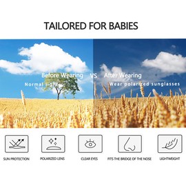 SJBNCai Baby flower Sunglasses with Strap girls Flexible Bendable Polarized Sunglasses for Infant Boys Girls 0-24 Months