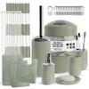 Clara Clark Bathroom Set - Sage Green Bathroom Accessories Set,