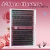 Mayhug Eyelash Extensions, 30 + 40D Individual Eyelashes, 320 Pieces,