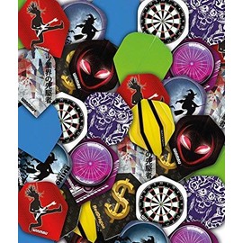 RED DRAGON Bargain Assorted Dart Flights, Set of 25