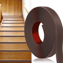 SENUN Stairs, Anti-Slip Tape, Easy to Stick On, 0.1 inch (3 mm) Thick, Anti-Slip, Strong, Anti-Slip Tape, Rubber, Stairs, Non-Slip Mat, Stepladder, Toilet, Floor, Seat, Stairs, Bath, Indoor, Outdoor, Fall Prevention, Safety Measurement, Accident Prevention, Rental OK (5M x 3cm, Brown)