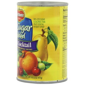 Del Monte Fruit Cocktail Packed in Water, Artificially Sweetened No Sugar Added, 14.5-Ounce (Pack of 6)