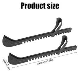 1 Pair Universal Blade Protectors for Ice Skates, Ice Hockey, Protectors for Ice Skates, Adjustable Blade Guards, Blade Protectors for Figure Skating, Children, Adults, for All Sizes, Black (1)