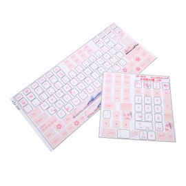 ASHATA Universal English Keyboard Stickers, and White Mechanical Keyboard Keycap Stickers for 84 to 108 Keys Keyboard PC/Computer/Laptop