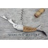 Sterling Brooke Wine Key, Stainless Steel with Wooden Handle Bones