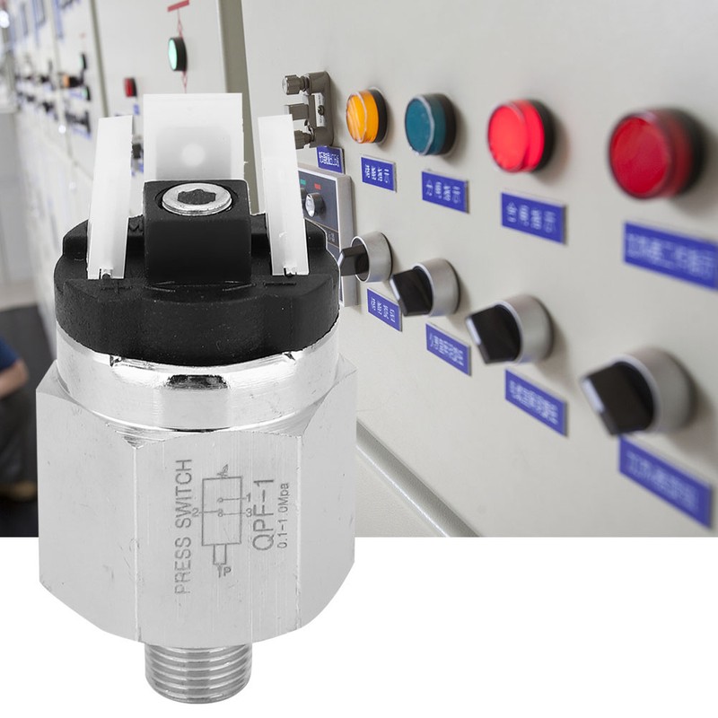 Adjustable Pressure Switch G1/8in NC/NO 0.1~1Mpa Switch AC220V 48VAC/DC