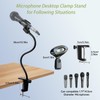 Microphone Arm Stand, 13.78" Long Universal Gooseneck Desktop Mic Stand