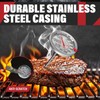 2 Pack Stainless Steel Meat Thermometer, Safe Leave in Oven,