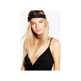 Pack of 3 Solid Ribbon Scarves, Head Neck Pocket Square Scarf (Black)