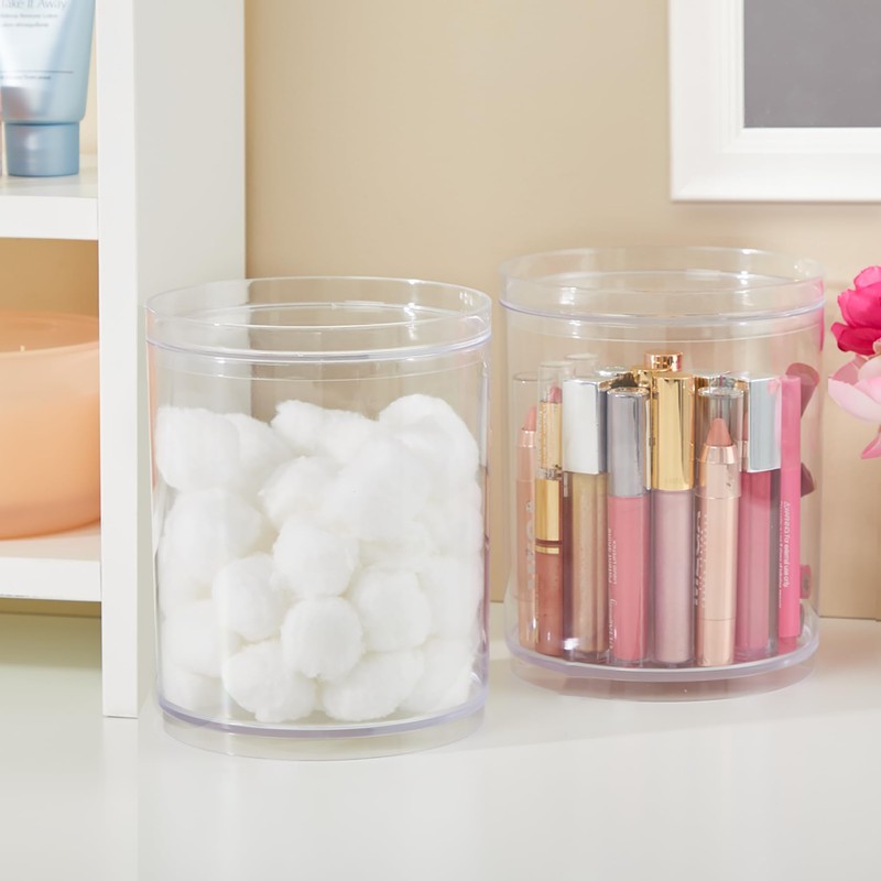 STORi Bella Tall Scrunchie Holder | Stackable Clear Plastic Container