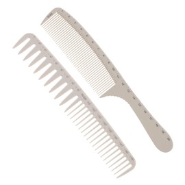 Vaguelly 2pcs Hair Cutting Combs Ergonomic Pocket Styling Combs with Scale Lightweight for Hairdressing Easy to Carry and Use