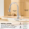 GAGALIFE Chrome Kitchen Faucet with Pull Down Sprayer - High