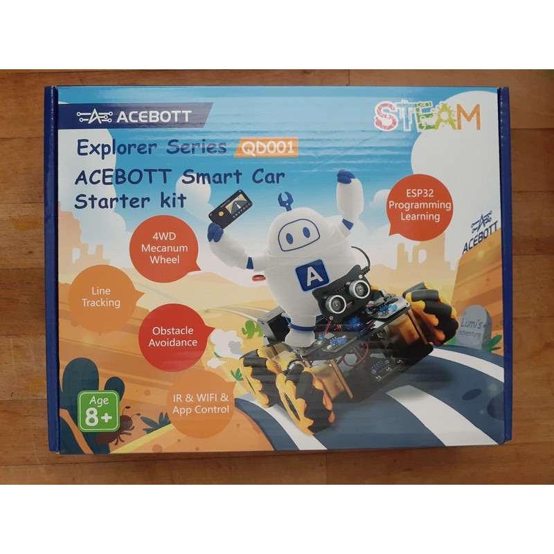 Acebott Robot Smart Car DIY Kit - 4WD Programmable Robot