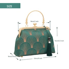 YeBon Retro Shoulder Chain Messenger Clutch Chinese Style Embroidered Jacquard Women's Evening Bags