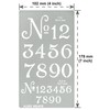 Aleks Melnyk No.452 Metal Stencil, Small Number Stencil, Size 1in
