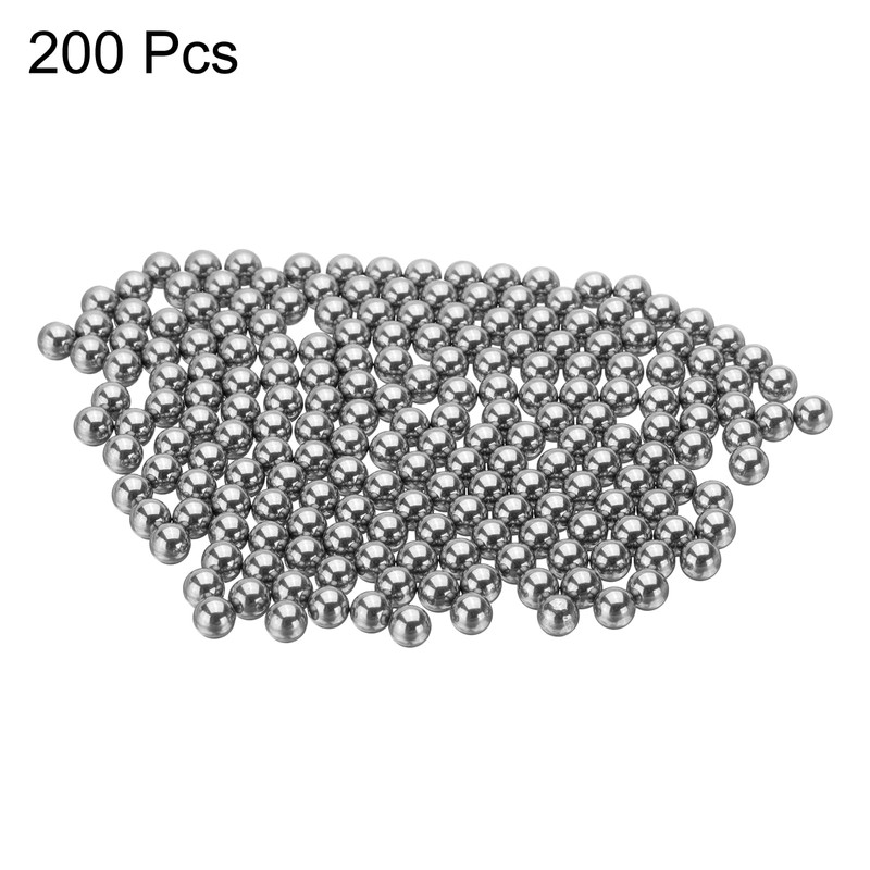 sourcing map 200 Pcs 6 mm Bearing Balls Chrome Steel