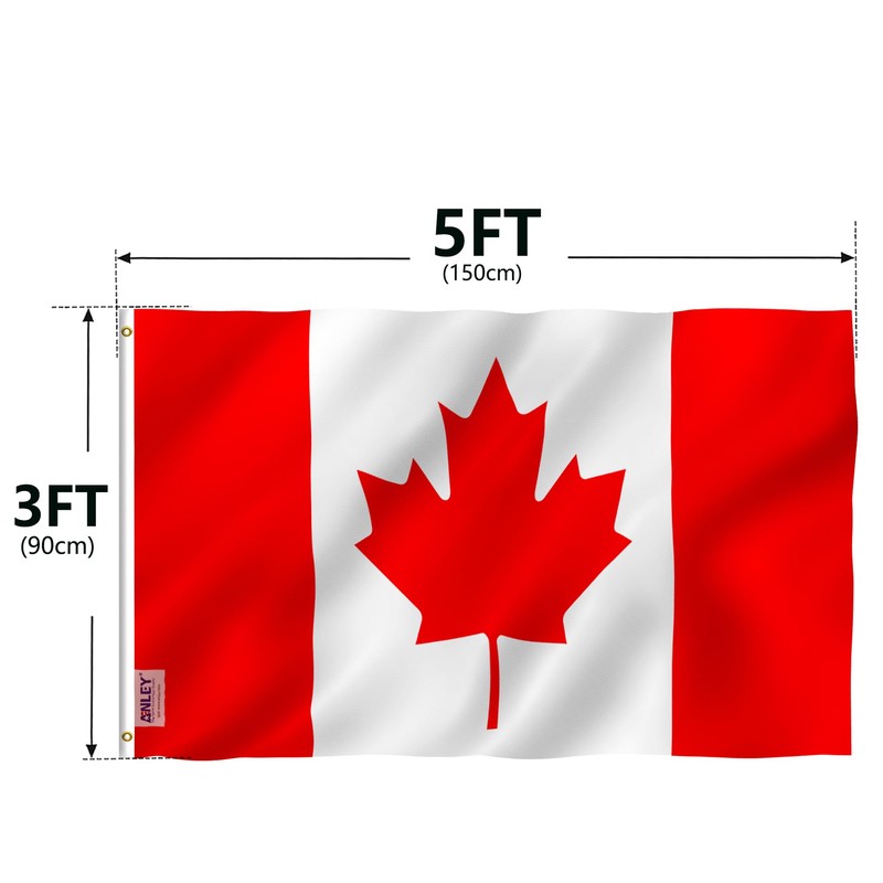 Anley 3x5 Foot Canada Flag - Vivid Color and Fade