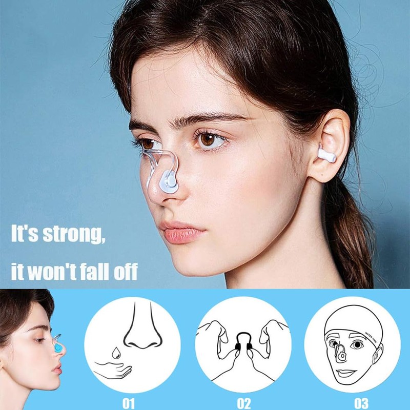 Linwnil 10Pcs/Box Swimming Nose Clips for Children (Age 7+) and