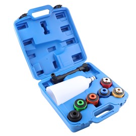 Wisepick 8 Pcs Oil Funnel Set Universal Multi-Application Car Engine Oil Funnel Adaptor Oil Fill Funnel Kit Oil Filler Set with Swivel Offset Extension Tube Car Van Tool