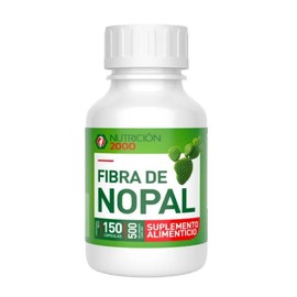 Fibra de Nopal N2000, 150 Cápsulas de 500 mg, Fibra Vegetal de Nopal Deshidratado (Opuntia ficus), Suplemento Alimenticio