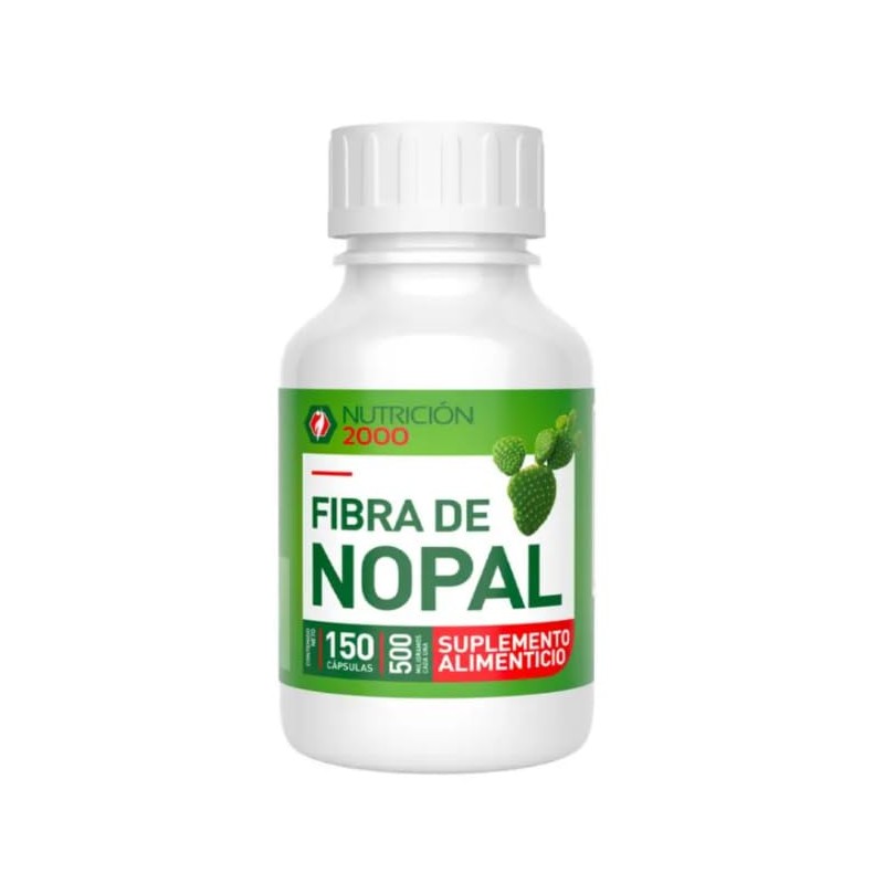Fibra de Nopal N2000, 150 Cápsulas de 500 mg, Fibra