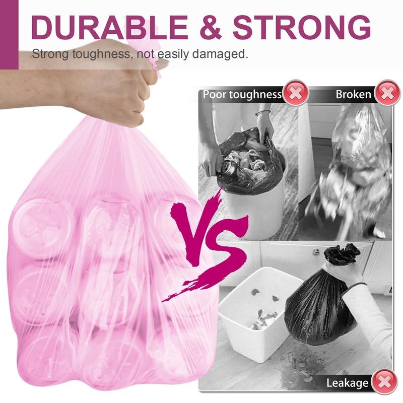 Charmount Small Trash Bags Bathroom, 4 Gallon Garbage Bags for
