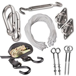 CelinaSun sun shade sail attachment accessories assembly set sun protection sail construction braided line Lashing strap, 30x12x8 cm