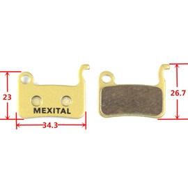 MEXITAL 2 Pairs Bicycle Disc Brake Pads for Shimano LX M585 Deore M505 M535 M545 M595 M596 Hone M601 SLX M665 XT M765 M775 M776 Saint M800 XTR M965 M966 M975 BR-R505 S501 S500 T665 S03-2