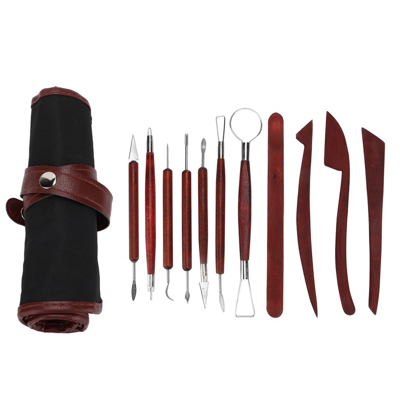 12pcs Soft Clay Carving Tools Multipurpose Stainless Pottery Accessories with