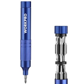 WORKPRO 24-in-1 Precision Screwdriver Sets, Pen Style Manual Screwdriver, 24 pcs Tough S2 Steel Small Screwdriver Bits, Ideal for Eyeglass, Watch, Laptop, Phone, Jewelry and Electronic, Blue
