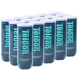 Teloon Championship Tennis Balls - Regular Duty Felt Pressurized Tennis Balls (15 Cans, 45 Balls)