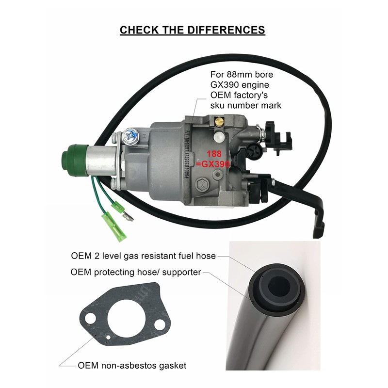 YAMAKATO Huayi P27-1D Gasoline Generator Carburetor Kit OEM for Champion
