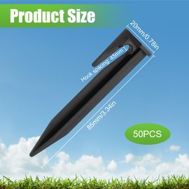 OFFCUP Ground Spikes for Robotic Lawnmower, 50pcs Ground Anchor, Universal Ground Anchor Lawn Mower Peg Ground Hooks for Robotic Lawnmowers Boundary Cable Wire Nail Hooks