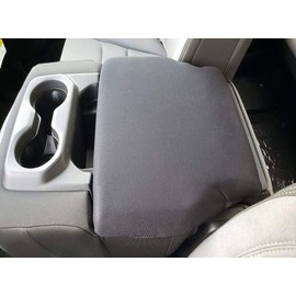 Car Console Covers Plus Made in USA Neoprene Auto Armrest Center Console Cover Protector Designed for RAM 1500 2500 3500 Jump Seat Fold Down Console 2019-2024 Black