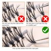 SIMER False Eyelashes 7-13mm Individual Lashes 242 Clusters Lashes Natural