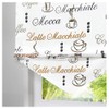 Opaque Roman Blind with Coffee Cup Pattern Roller Blinds Decoration