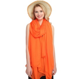 MAIRY Orange Scarf Women Long Neck Scarf Lady Gradient Color Chiffon Scarves Wrap Shawl 1770028