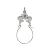 Sterling Silver Rose Flower Charm Holder