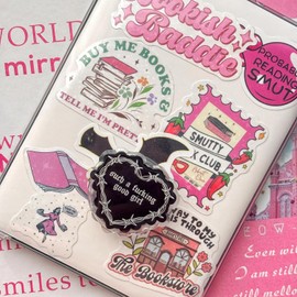 ¡Qué buena chica! Agarre para Kindle en forma de corazón, accesorios para Kindle, agarre para teléfono, soporte plegable negro para teléfonos y lectores electrónicos, regalos para amantes de los