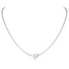 Silvora 925 Sterling Silver Heart Initial Necklace,Dainty Heart Pendant Letter