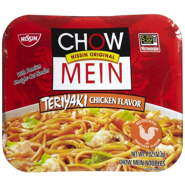 Nissin Chow Mein Teriyaki Chicken, 4 oz, 8 ct