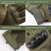 CubePlug Mens Breathable Padded Fingerless Motorcycle Gloves Half Finger Gloves