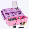 Q Hogar Caja Multiusos Para Almacenar Maquillaje Color Rosado/lila